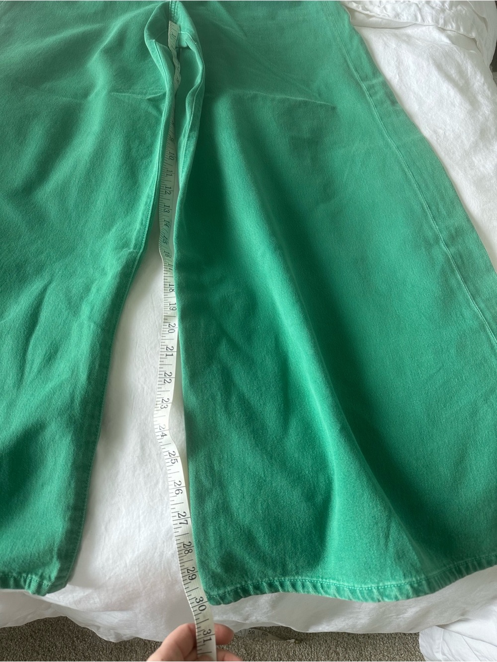 AGOLDE Emerald Green Wide-Leg Jeans - Picture 6 of 7